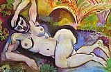 Nude Canvas Paintings - Blue Nude